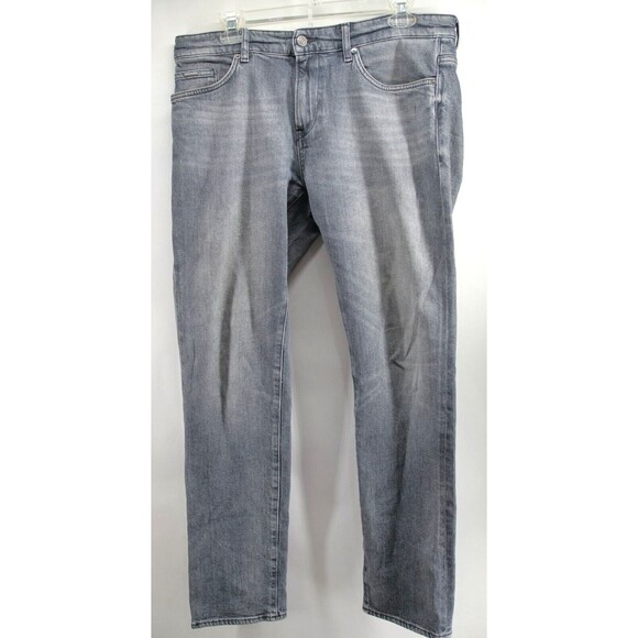 Hugo Boss Jeans Men 34x32 Gray Candiani Stretch Italian Fabric City Preppy - Picture 1 of 14